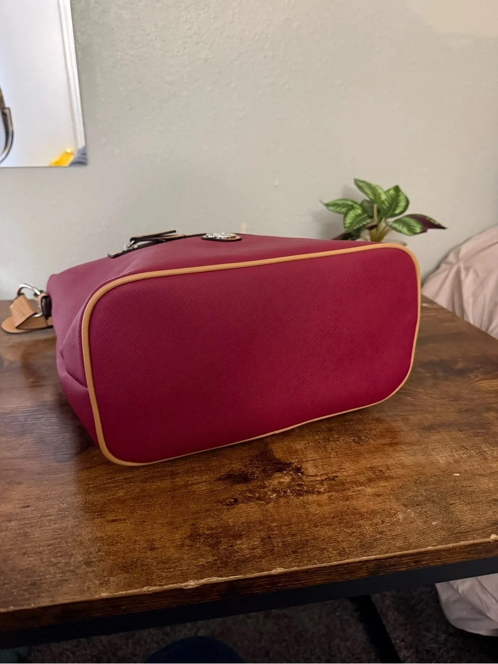 Giani Bernini Burgundy & Tan Hobo Shoulder Bag
